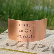 Personalised I Still Do Hand Stamped Copper Anniversary Plaque Wedding Anniversary Card Gifts