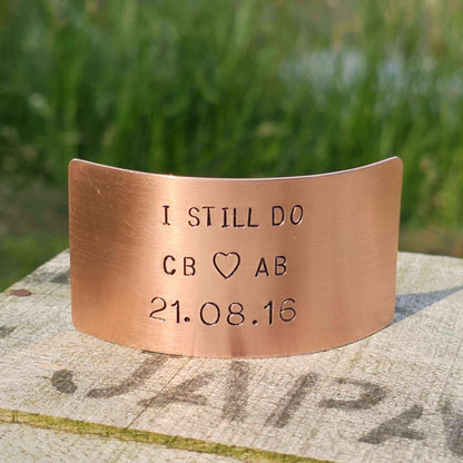 Personalised I Still Do Copper Anniversary Plaque Anniversary 