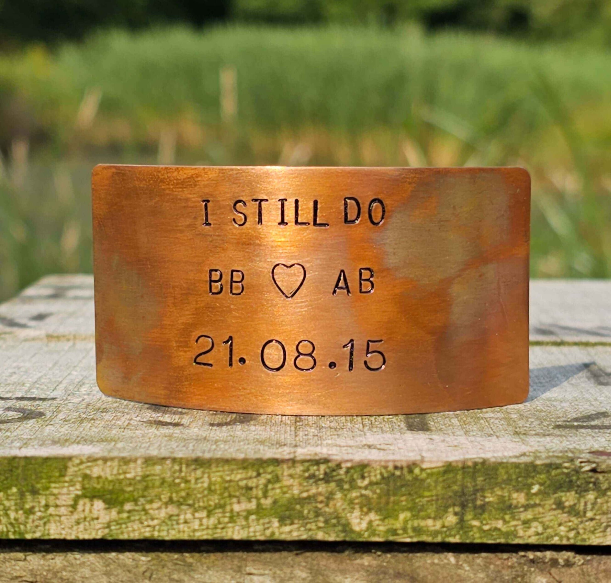 Personalised I Still Do Bronze Anniversary Plaque Card Gifts
