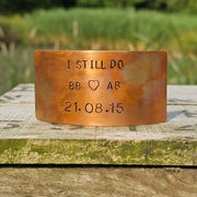 Personalised I Still Do Hand Stamped Bronze Anniversary Plaque Card Christmas Gifts