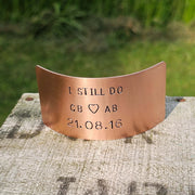 Personalised I Still Do Hand Stamped Copper Anniversary Plaque Wedding Anniversary Card Gifts