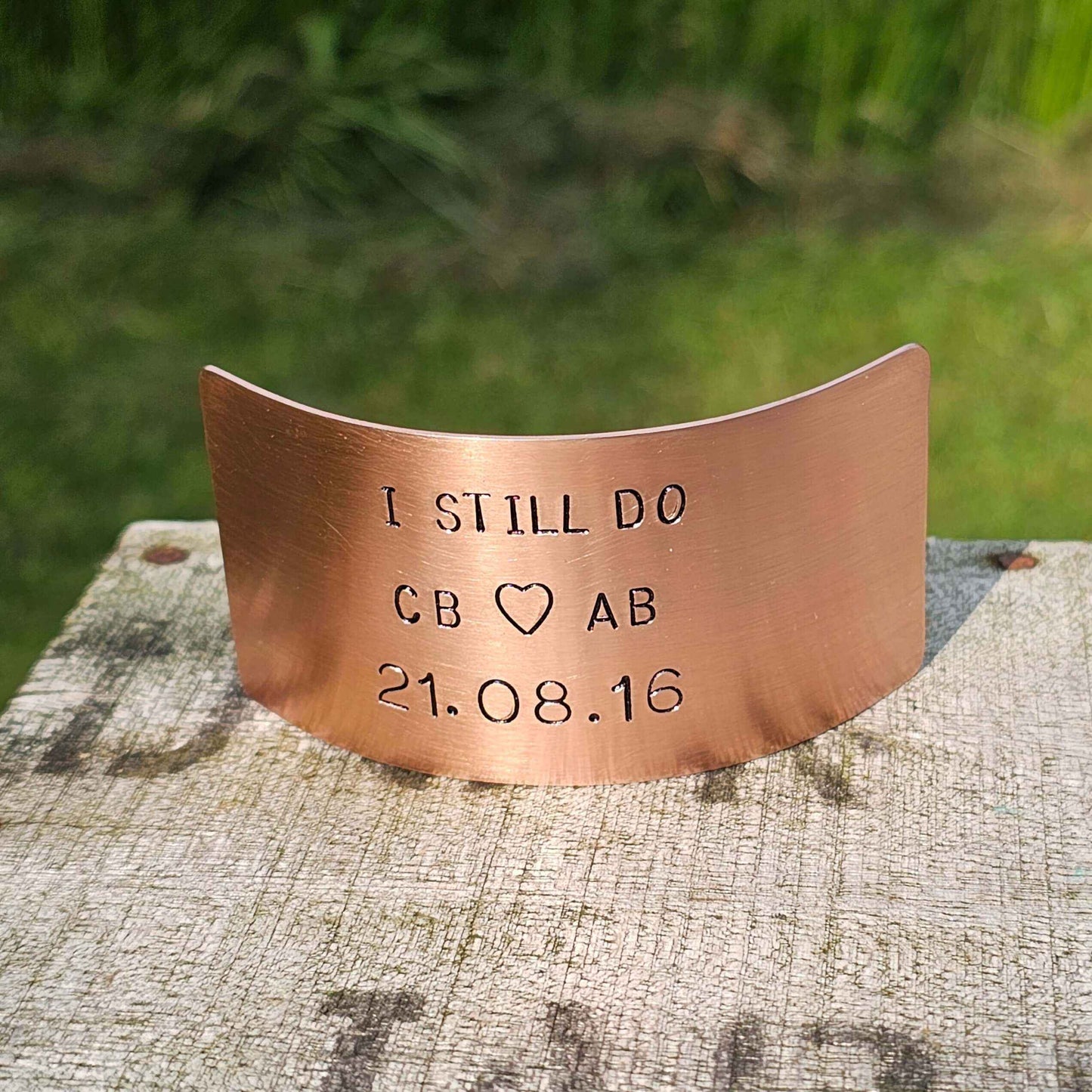 Personalised I Still Do Copper Anniversary Plaque Anniversary 