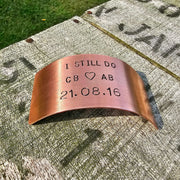 Personalised I Still Do Hand Stamped Copper Anniversary Plaque Wedding Anniversary Card Gifts