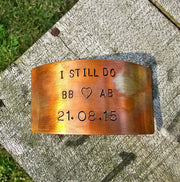 Personalised I Still Do Hand Stamped Bronze Anniversary Plaque Card Wedding Anniversary Gifts