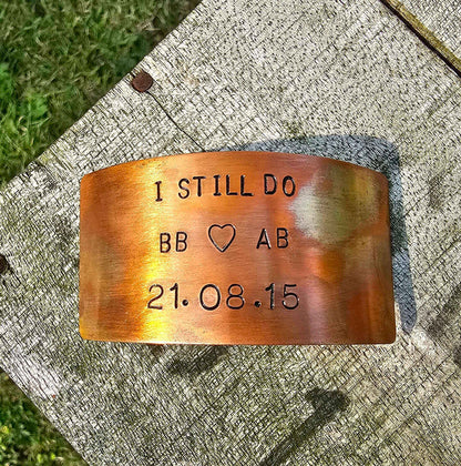 Personalised I Still Do Bronze Anniversary Plaque Card Gifts