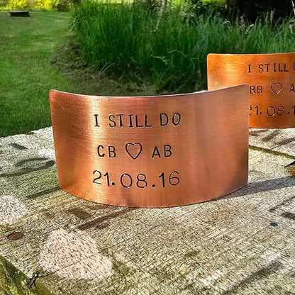 Personalised I Still Do Copper Anniversary Plaque Anniversary 