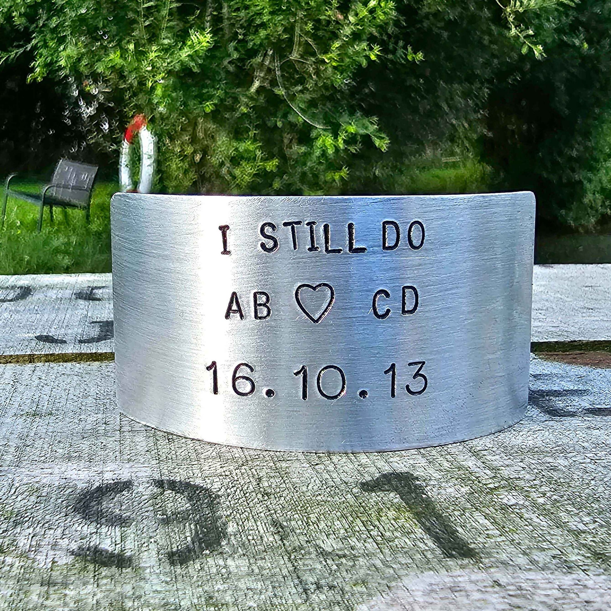 I Still Do Personalised Ornament Hand Stamped 11th Anniversary 