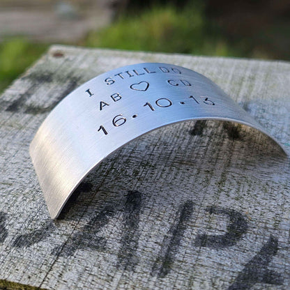 I Still Do Personalised Ornament Hand Stamped Anniversary Plaque 