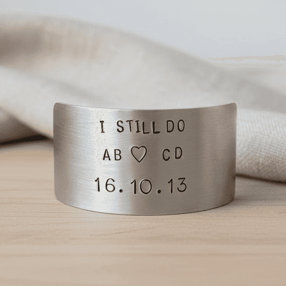 I Still Do Personalised Ornament Hand Stamped Anniversary Plaque