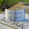 Happy Tin Years Personalised Hand Stamped 10th Wedding Anniversary Plaque