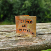 Forever And Always Hand Stamped Bronze Anniversary Card Wedding Anniversary Gifts