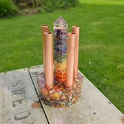 Chakra Cloudbuster 5 Pipe Chembuster Orgonite Orgone Generator