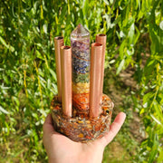 Chakra Cloudbuster 5 Pipe Chembuster Orgonite Orgone Generator