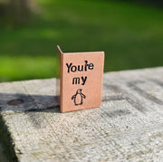 You're My Penguin Hand Stamped Anniversary Card Christmas Birthday Gifts