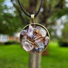 Amethyst Moonstone Orgonite Necklace Orgone Gemstone Rose Quartz Pendant Choker