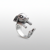 Silver Bunny Rabbit Ring Adjustable Animal Jewellery Cute Gifts