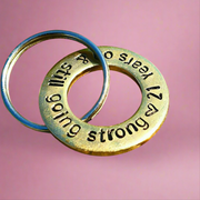 21 Years On And Still Going Strong 21st Wedding Anniversary Keyring  Husband Wife Gifts For Men Him BRASS Keychain