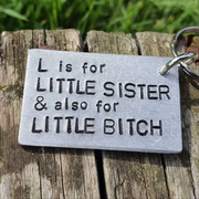 Funny Little Sister Keyring Bitch Christmas Birthday Gifts For Her Auntie Joke