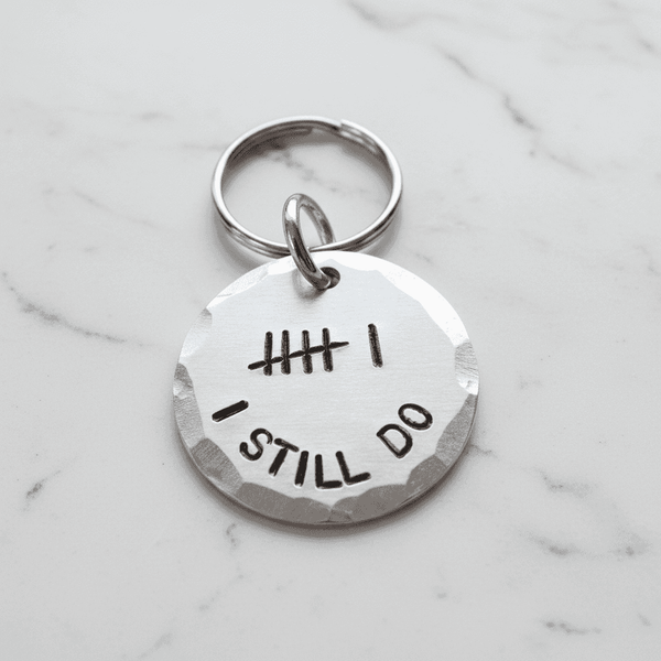 6th Anniversary Gift Tally Mark 6th Iron Personalised Keychain