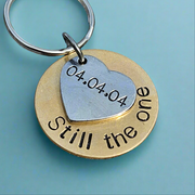 I Still Do Keyring Husband Wife Gifts For Men Her 21st Wedding Anniversary Personalised Brass Keychain