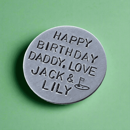 PERSONALISED Golf Ball Marker Birthday GIFTS For Dad Grandad Husband Boyfriend Daddy