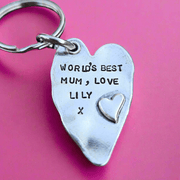 Worlds Best Mum Keychain Gift Personalised Heart Keychain Christmas Birthday