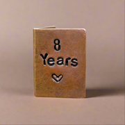 8 Years Hand Stamped Bronze Anniversary Card 8th Wedding Anniversary Personalised Gifts