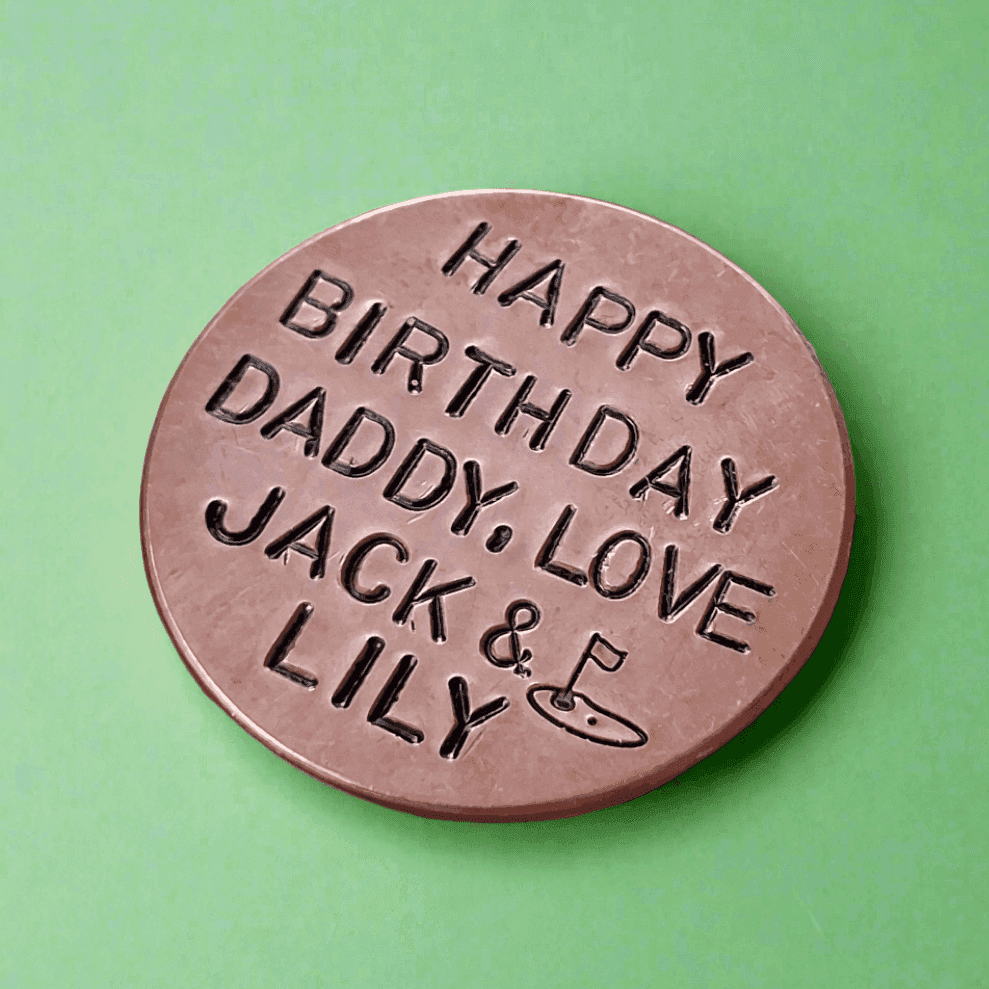  PERSONALISED Golf Ball Marker Unique Birthday GIFTS For Dad Grandad Husband Boyfriend Daddy