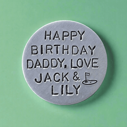 PERSONALISED Golf Ball Marker Birthday GIFTS For Dad Grandad Husband Boyfriend Daddy