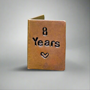 8 Years Hand Stamped Bronze Anniversary Card 8th Wedding Anniversary Personalised Gifts