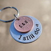 I Still Do Hand Stamped Lucky Penny Keyring Wedding Anniversary Copper Keychain