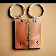 8th Wedding Bronze Anniversary Gifts For Him Her Husband Wife Keychain Keyring Set Couple 8 Years