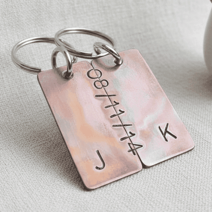 Bronze Anniversary Keychain Set