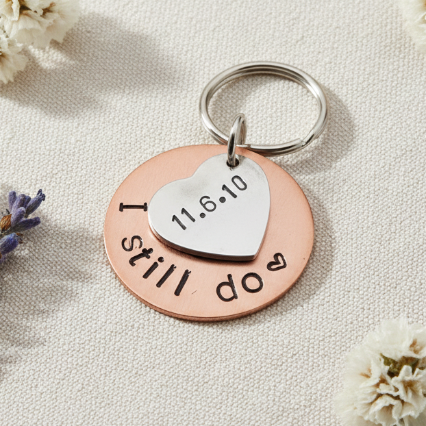 Bronze Anniversary Gift I Still Do Gifts Her Personalised Keychain