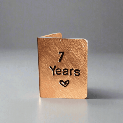 7th Anniversary Gifts Handcrafted Copper Anniversary Card