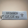 Decided Personalised Baptism Gifts for Adults Him Her Christianity Gift Catholic gift Keychain Christening