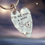 To The Moon & Back Keychain Personalised Gifts For Him Her Christmas Keyring