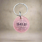 Lucky Tuppence Keychain Twice The Luck! Personalised Stamped Penny Copper Wedding Anniversary Gifts Husband