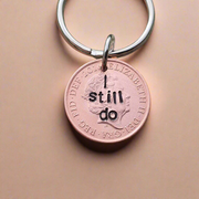 I Still Do Lucky Penny Keychain Personalised Keyring Copper 7th Wedding Anniversary Gifts
