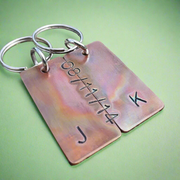 Bronze Anniversary Engagement Christmas Gifts Husband Wife Keychain Keyring Set Boyfriend Girlfriend