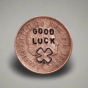 Lucky Penny Personalised Copper Gifts Husband Wife Stamped Good Luck Token 1p