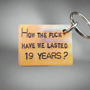 Funny How Have We Lasted 19 Years Keyring Husband Wife Gifts 19th Bronze Anniversary Keychain