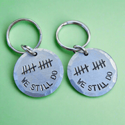 We Still Do 10th Wedding Anniversary Gifts Personalised Aluminium Tally Keychain