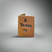 8 Years Hand Stamped Bronze Anniversary Card 8th Wedding Anniversary Personalised Gifts