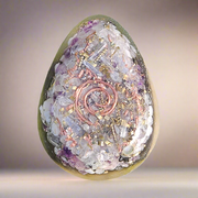 Wall Hanging Orgonite Egg Ovo Shield 5g Cloudbuster EMF Amethyst Selenite Shungite