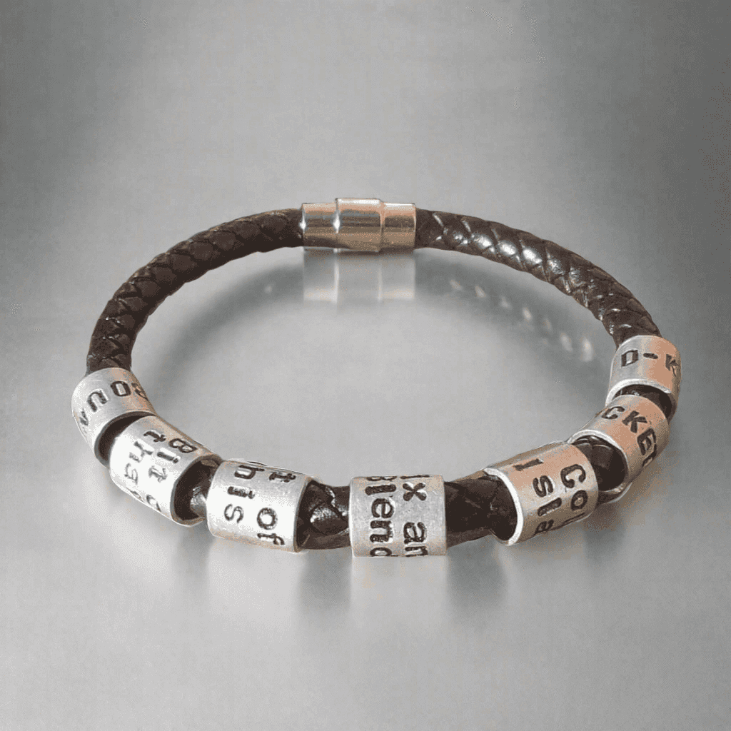 Black Leather Braided Bracelet
