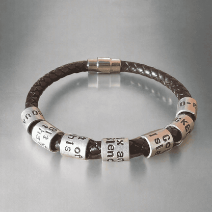 Black Leather Braided Bracelet