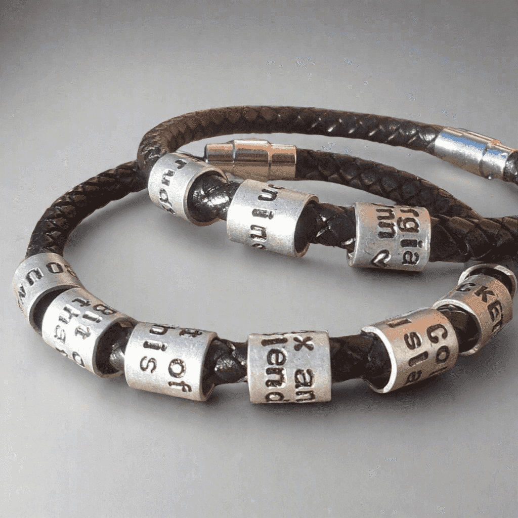 Black Leather Braided Bracelet