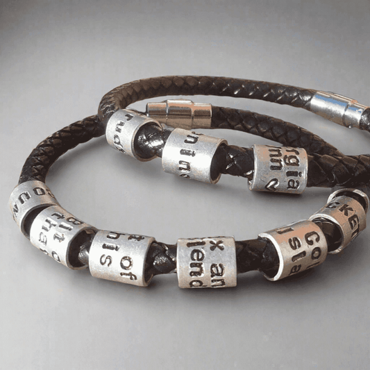 Black Leather Braided Bracelet