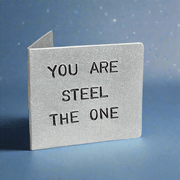 Steel The One Metal Hand Stamped 11th Wedding Anniversary Card 11 Years